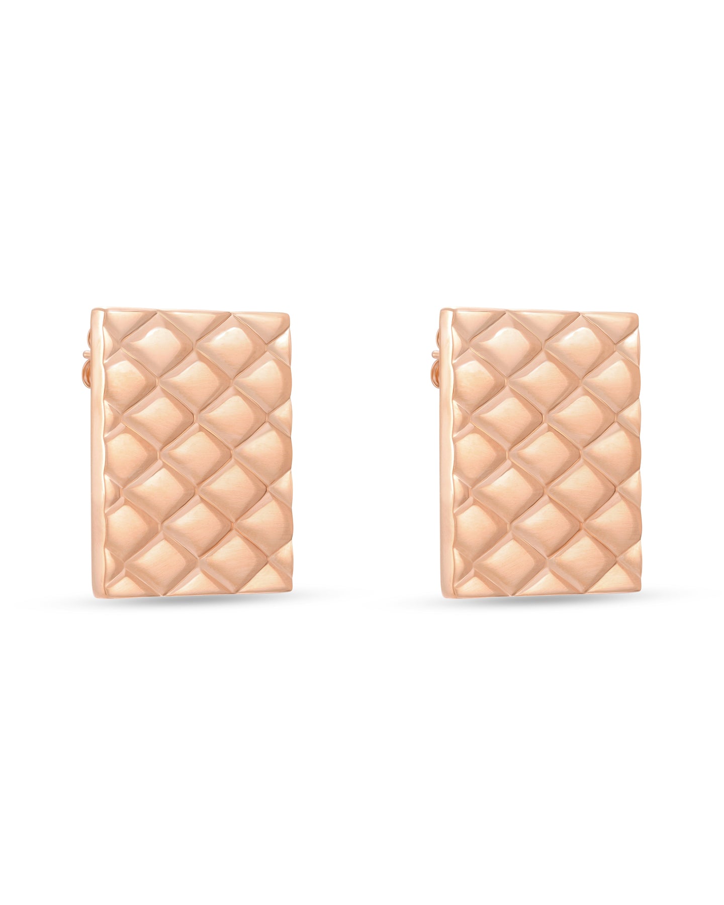Signature (L) Earrings - Rose Gold